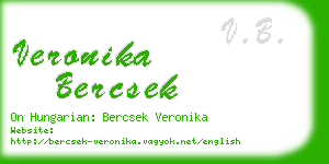 veronika bercsek business card